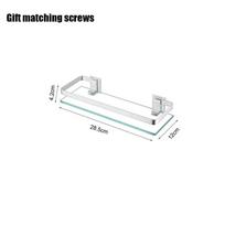 Glass Shelf Shower Organiser Bore Storage Bathroom Items Accessories Organizers Wall Shelves Hardware Fixture Home Improvement