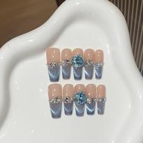 Nude Gradient Blue Smile Cat Eye Pearl Small Broken Diamond Swan Blue Square Diamond Berlin College XS