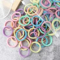 50 Towel Loop Hair Loops, 4cm Solid Color Elastic Hair Rope, Women's High Ponytail Hair Accessory, Ponytail Braid