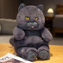 30cm-60cm Kawaii British Shorthair Cat Soft Plush Toys Stuffed Animal Dolls Gift Lovely Fat Gray Cats Pillow Home Decor 30cm