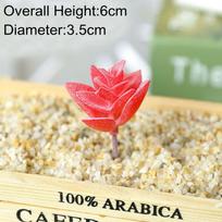 Red Flocking Artificial Succulents Plants Desktop Table Bedroom Office Mini Bonsai Ornament Fake Plants Home Garden Decoration