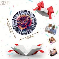 [Durable Build] Vibrant 2D Mandala Rose Wind Chime - Durable Metal Garden Decor, Colorful Outdoor Art for Yard, Patio & Balcony