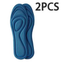 2Pcs/4Pcs Memory foam insoles Anti-bacterial anti-odor and breathable insoles man sports shoes Outdoor sports running insoles EU35-36 mėlyna