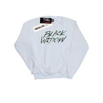Marvel Mens Black Widow Movie Alt Logo Sweatshirt L balta