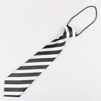 2024 Children'S Lazy Tie Black And White Color Children'S School Kindergarten Tie