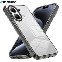 KEYSION Transparent Case for Redmi Note 13 Pro 5G 13 4G TPU+PC Anti-slip Clear Shockproof Phone Cover for Redmi Note 13 Pro+5G for Redmi Note 13 juoda