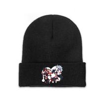 Helluva Boss Blitzo Loona Moxxie megztos kepuraitės moterims Unisex Skullies Beanies Rudens žiemos kepurės Animacinių filmų Anime Kasdieniai meliono kepuraitės One Size