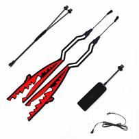 Motorcycle Helmet Shark Light Strip LED Night Signal Light Stripe Glowing  Bars