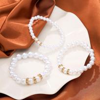 Hot Sale Fashion Versatile Imitation Pearl Beaded Bracelet Combination Set Ladies Versatile Bracelet