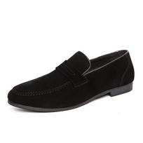 Large size 46 men's lazy small leather shoes style casual daily suede one pedal fashion trendy shoes 39