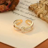 Zir*****il drop ring light luxury high-end index finger ring niche temperament versatile jewelry