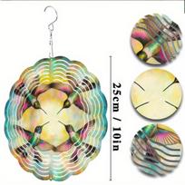 Vibrant Metal Wind Chime for Outdoor Garden Decor 10 Inch Hanging Wind Chimes with 360 Hook Perfect for Spring and Summer Natural Ambience 01A
