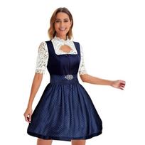 Moteriškas Oktoberfesto kostiumas, pasirodymo kostiumas, darbo sijono kostiumas L mėlyna