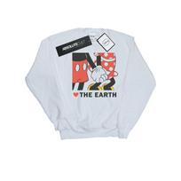 Disney Womens/Ladies Mickey Mouse Heart The Earth Sweatshirt M balta