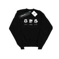Disney Womens/Ladies Mickey Mouse Live Love Laugh Sweatshirt S juoda