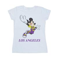 Disney Womens/Ladies Mickey Mouse Los Angeles Cotton T-Shirt XL balta