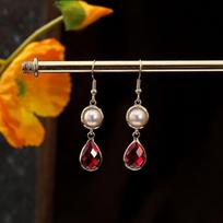 New Pearl Earrings Premium Minimalist Geometric Earrings Earrings Women's Earrings raudona