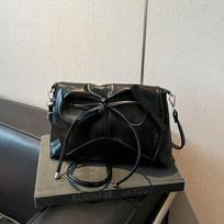 Pearlescent sweet literary bow 2025 spring ballet style large capacity simple and elegant shoulder messenger bag juoda