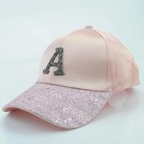 Hat Tide Rhinestone Sequins Cap Shade Sun Hat Spring Summer Internet celebrity Versatile Baseball Cap Adult (adjustable) rožinė