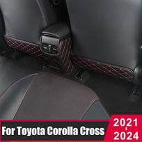Skirta Toyota Corolla Cross XG10 2022 2023 2024 automobilio galinės sėdynės porankio dėžutės dangtelio apsauginis padėklas vaikams kūdikių spardymui Black 2PCS black