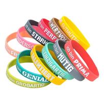 Colorful Positive Atmospheres Silicone Bracelet Sturdy Sweatproof Design For Gym Outdoor Activities Everyday Inspiration 1