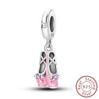 100 copper Pink Bow Ballet Shoe Pendant Charm Bead Charms Bead Charms Jewellery Compatible With Authentic Bracelets Necklaces Ideal For Women Do It Y
