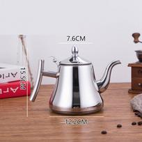 1L/1.5L/2L nerūdijančio plieno storesnis vandens virdulys arbatinukas su filtru Metalinė dujinė viryklė indukcinė viryklė vandens virdulys auksinis sidabras Silver(1L)