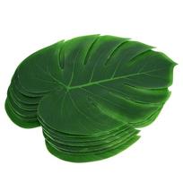 12PCS Green Monstera Leaf Table Place Mats Heat Insulation Placemat Table Flag  Table Decor 12pcs