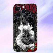 Žaidimo B-Bloodborne Dark Souls telefono dėklas, skirtas iPhone 16,15,14,13,12,11 Plus,Pro Max,XS,X,XR,SE,Mini,8,7,Minkštas silikoninis juodas dangtelis iPhone13