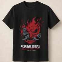 Samurai Cyberpunk Red Oni Mask Band Reunion Tour Tee Unisex T Shirt Unisex T-Shirt M brown