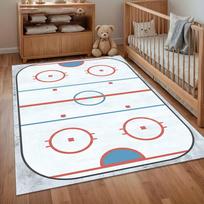 Area Rug Carpet Soft Non Slip Ice Hockey Rink Floor Mat for Bedroom Living Room Kids Room Home Decor Dorm Gift 40cm x 60cm