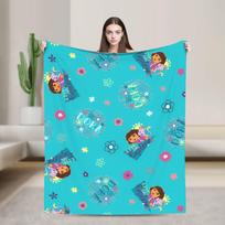 D-Doras The Explorer Warm Soft Blanket  Picnic Plush Throw Blanket Aesthetic Outdoor Flannel Bedspread Sofa Bed Cover 75cmx90cm
