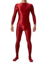 Sexy Oil Glossy Shiny Yoga Shaping Bodysuit Elastic Breathable Tights Fitness Jumpsuit Sheer See Through Maid Leotard Dance Wear XL brown