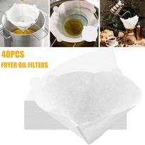 40PCS Durable Fryer Oil Filters High Efficiency Paper Filters for Deep Fryers, Oil Filtration, and Cooking