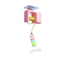 Interactive Electric Cat Toy Ceiling Mounted Automatic Spinning YoYo Toy for Cats Energy Consumption and Play Entertainment One Size rožinė