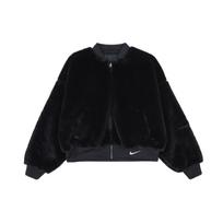 (WMNS) Nike Sportswear Dvišalis dirbtinio kailio bomberis 'Juodas' Moteriškas FB8693-010 M black