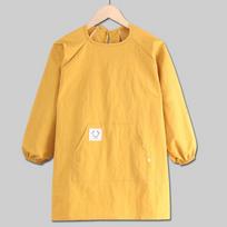 Kids' Waterproof Long-Sleeve Back-Buttoned Apron for Art, Eating, and Craft. Stain-Resistant Smock for Kindergarten and Primary Students. L 100-120 cm geltona
