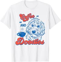 Coffee and Doodles Funny Doodle Coffee Club Pet Lover Design Unisex T-Shirt XXXXL