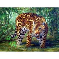 Deimantinė tapyba tatuiruotė Tigro apvali 5D deimantinė siuvinėjimo kryželiu Siuvinėjimo deimantinė sienų tapyba 20X30CM beige
