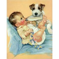 5D „pasidaryk pats“ deimantinis paveikslas kūdikiui ir šuniui krištoliniu akmeniu įklijuotas deimantinis siuvinėjimas kryželiu 20X30CM beige