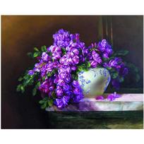 Pilnas 5D „pasidaryk pats“ deimantinis paveikslas, purpurinė gėlė, deimantinis siuvinėjimas kryželiu namų dekoras, rankų darbo dovana 25x30cm purple