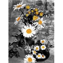 Pilnas apvalus 5D „pasidaryk pats“ deimantinis paveikslas Daisy Gėlės Deimantinės mozaikos dovana deimantinis siuvinėjimas 20X30CM gray