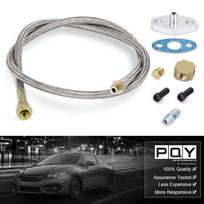 Automobilių pintos nerūdijančio plieno turbo alyvos padavimo linija 1/8 NPT 4AN skirta T3 T4 T3/T4 T04E T70 T66 T67 GT35 T3/60-1 GT45