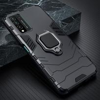 KEYSION atsparus smūgiams dėklas „Honor 10X Lite 9X Lite“ žiedinio stovo telefono galinis dangtelis, skirtas „Huawei P Smart 2021 Y7A Y9A Y8S 2020“ for Honor 9X Lite juoda