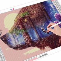 5D „pasidaryk pats“ deimantinis paveikslas Naujas gyvūnas lokys deimantinis siuvinėjimas Išpardavimas Elniai paukščiai Kalnų krištolų paveikslėliai mozaikos dekoras namams Full Square (20X30CM) gray