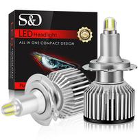 2vnt H7 Led CSP priekinis žibintas H1 H11 9006 HB4 9005 HB3 3D LED automobilio žibintai 9012 Hir2 60W automobilio priekinis žibintas Mini lemputės Turbo Canbus 360 laipsnių LED automatinė lempa 12V 9005 HB3