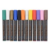 BIGTHUMB akrilinių dažų žymekliai 24 ryškių spalvų akrilo dažų rinkinys ryškių spalvų greitai džiūstantis, ne 3mm Tip(12 Colors)