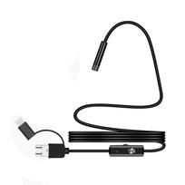New 3In1 Mini Waterproof Endoscope Camera Micro USB Type C Camcorders Borescope Inspection black