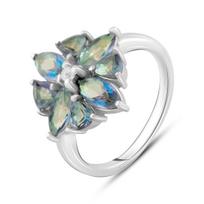 Silver ring with mystic topaz 3.6ct (2118633) 4.03 gr. 925 samples 18 įvairiaspalvė spalva