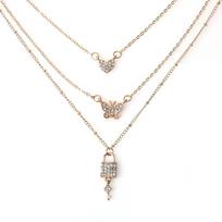 Fashion Multilayer Smiley Face Pearl Beads Choker Necklace For Women Heart Flower Yin Yang Metal Chain Collar Necklaces Jewelry